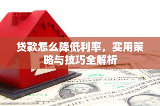 渭源贷款怎么降低利率，实用策略与技巧全解析