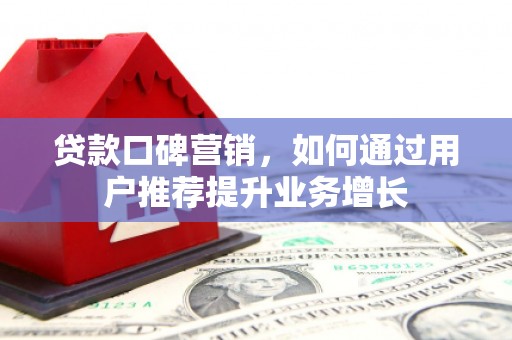 渭源贷款口碑营销，如何通过用户推荐提升业务增长