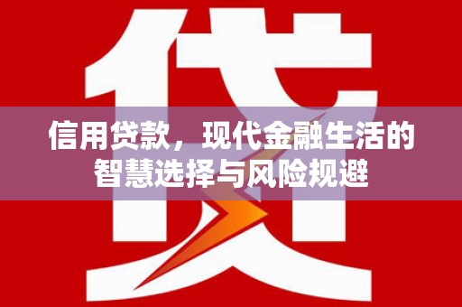 渭源信用贷款，现代金融生活的智慧选择与风险规避