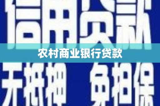 渭源农村商业银行贷款
