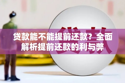 渭源贷款能不能提前还款？全面解析提前还款的利与弊