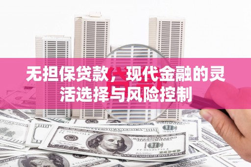 渭源无担保贷款，现代金融的灵活选择与风险控制