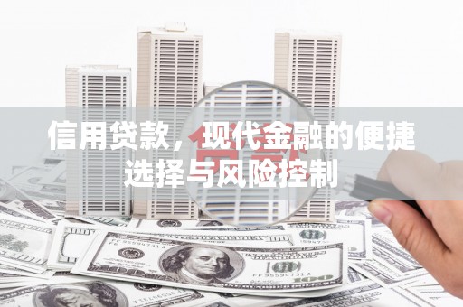 渭源信用贷款，现代金融的便捷选择与风险控制