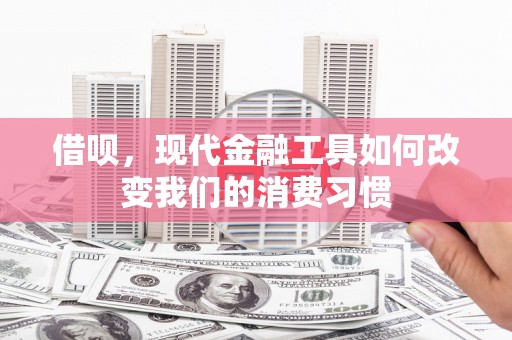 渭源借呗，现代金融工具如何改变我们的消费习惯