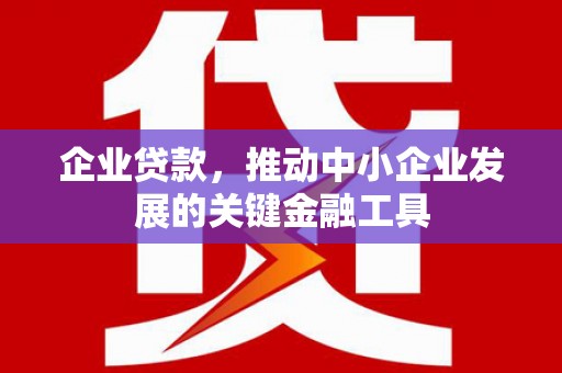 渭源企业贷款，推动中小企业发展的关键金融工具