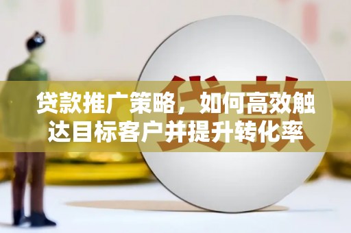 渭源贷款推广策略，如何高效触达目标客户并提升转化率