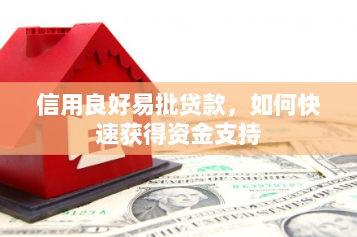 渭源信用良好易批贷款，如何快速获得资金支持