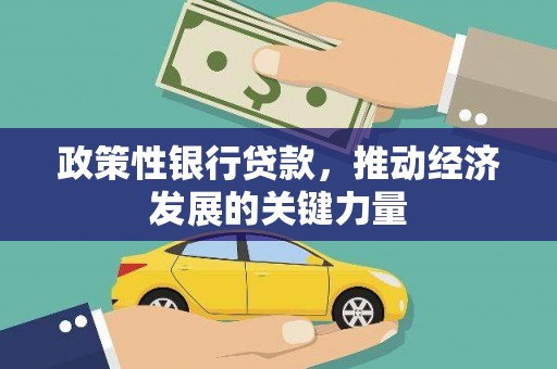 渭源政策性银行贷款，推动经济发展的关键力量