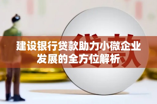 渭源建设银行贷款助力小微企业发展的全方位解析
