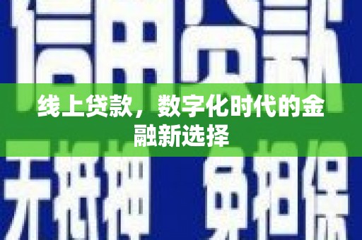 渭源线上贷款，数字化时代的金融新选择