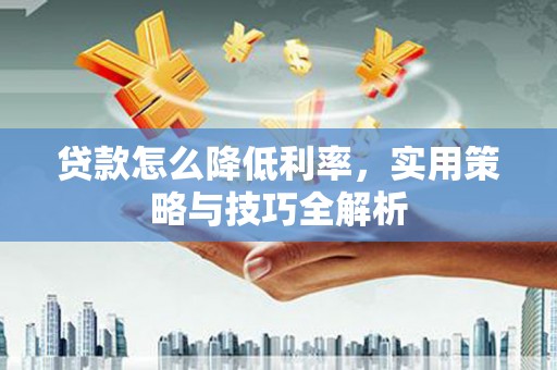 渭源贷款怎么降低利率，实用策略与技巧全解析