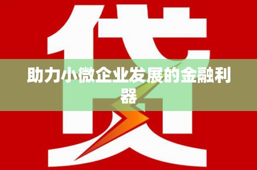渭源助力小微企业发展的金融利器