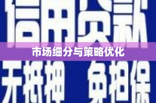 渭源市场细分与策略优化