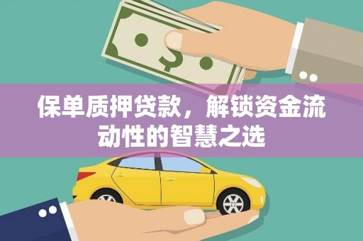 渭源保单质押贷款，解锁资金流动性的智慧之选